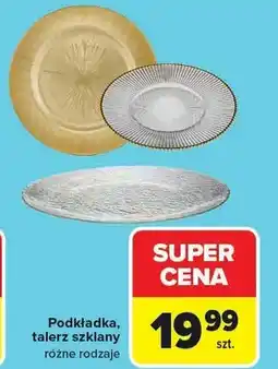 Carrefour Podkładka, talerz szklany różne rodzaje oferta