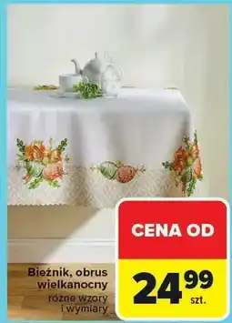 Carrefour Bieżnik, obrus wielkanocny różne wzory i wymiary oferta