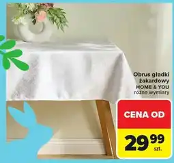 Carrefour Obrus gładki żakardowy Home & You różne wymiary oferta