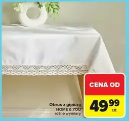 Carrefour Obrus z gipiurą Home & You różne wymiary oferta