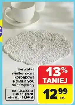 Carrefour Serwetka wielkanocna koronkowa Home & You różne wymiary oferta