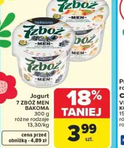 Carrefour Jogurt Bakoma 7 Zbóż Men oferta