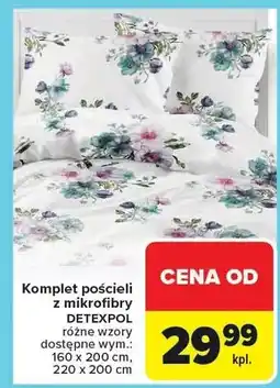 Carrefour Komplet pościeli z mikrofibry Detexpol różne wzory oferta