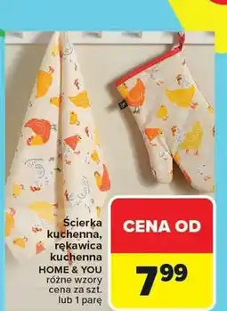 Carrefour Ścierka kuchenna, rękawica kuchenna Home & You różne wzory oferta