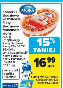 Carrefour Koreczki śledziowe kaszubskie, filety śledziowe francuskie oferta