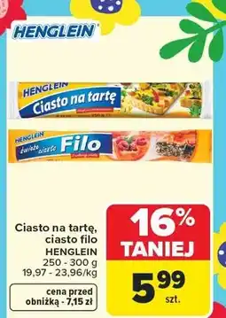 Carrefour Ciasto na tartę, ciasto filo oferta