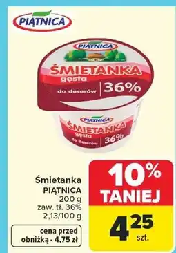 Carrefour Śmietanka smak do deserów, zaw. tł. 36% oferta