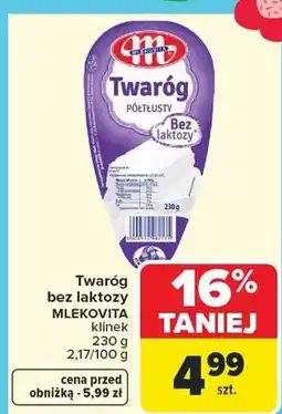 Carrefour Twaróg bez laktozy naturalny klinek oferta