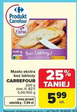 Carrefour Masło ekstra bez laktozy oferta
