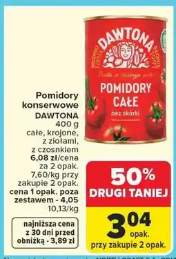 Carrefour Pomidory konserwowe całe, krojone, z ziołami, z czosnkiem oferta