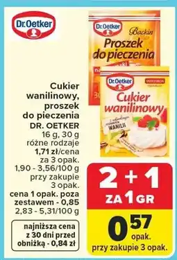 Carrefour Cukier waniliowy, proszek do pieczenia różne rodzaje oferta
