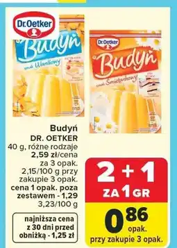 Carrefour Budyń różne rodzaje oferta