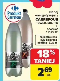 Carrefour Napój energetyzujący Power, Mojito Kaucja oferta