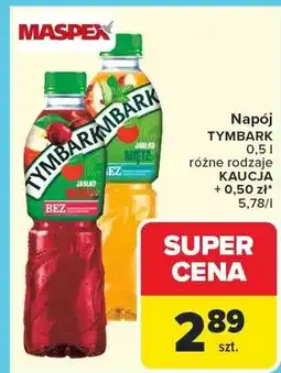 Carrefour Napój Tymbark różne rodzaje oferta