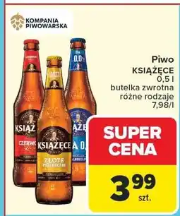 Carrefour Piwo Książęce butelka zwrotna różne rodzaje oferta
