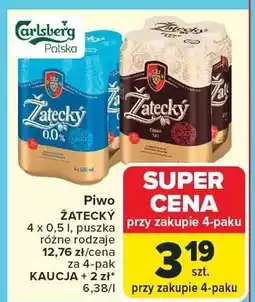 Carrefour Piwo Żatecky puszka oferta