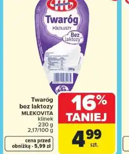 Carrefour Twaróg bez laktozy Mlekovita oferta
