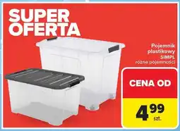 Carrefour Pojemnik plastikowy Simpl różne pojemności oferta