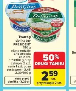 Carrefour Twaróg delikatny President oferta