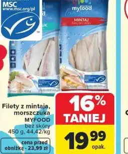 Carrefour Filety z mintaja Myfood oferta