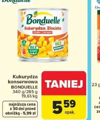 Carrefour Kukurydza konserwowa Bonduelle oferta
