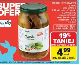 Carrefour Simpl Ogórki konserwowe oferta