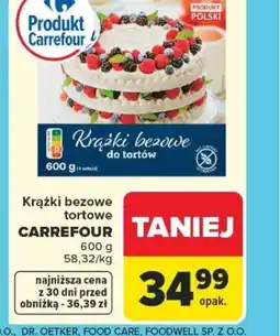 Carrefour Krążki bezowe tortowe Carrefour oferta