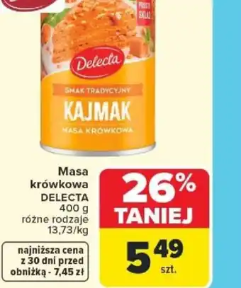 Carrefour Masa krówkowa Delecta oferta