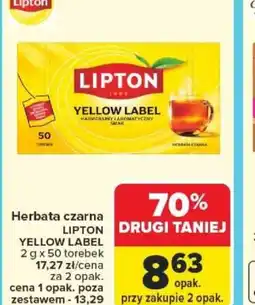Carrefour Lipton herbata Yellow Label oferta