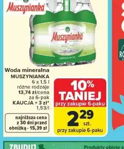 Carrefour Woda mineralna Muszynianka oferta