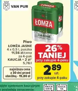 Carrefour Piwo Lomża Jasne oferta