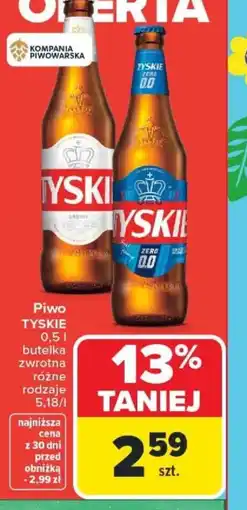 Carrefour Piwo Tyskie oferta