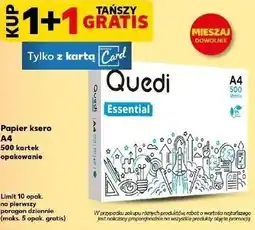 Kaufland Papier ksero A4 500 kartek Quedi Essential oferta