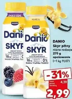Kaufland Danio Skyr jogurt pitny różne rodzaje oferta