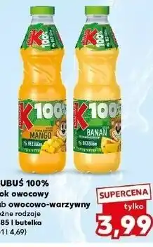 Kaufland Kubuś 100% Sok owocowy lub owocowo-warzywny różne rodzaje oferta