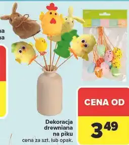 Carrefour Dekoracja drewniana na piku oferta