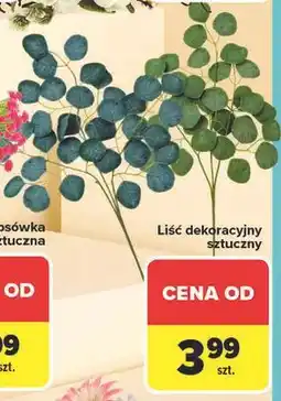 Carrefour Liść dekoracyjny sztuczny oferta