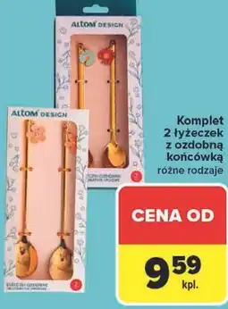 Carrefour Komplet 2 łyżeczek z ozdobną końcówką różne rodzaje oferta