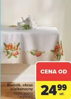 Carrefour Bieżnik, obrus wielkanocny różne wzory i wymiary oferta