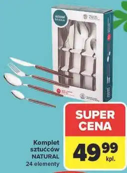 Carrefour Komplet sztućców NATURAL 24 elementy oferta
