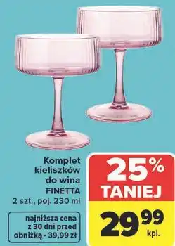 Carrefour Komplet kieliszków do wina FINETTA 2 szt., poj oferta