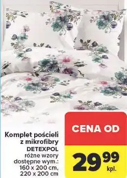 Carrefour Komplet pościeli z mikrofibry DETEXPOL oferta