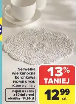 Carrefour Serwetka wielkanocna koronkowa HOME & YOU różne wymiary oferta