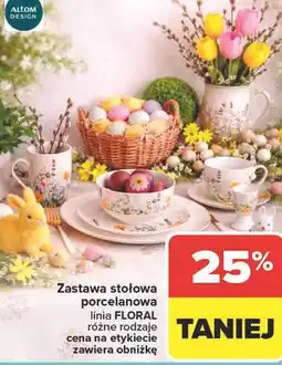 Carrefour Zastawa stołowa porcelanowa linia FLORAL oferta
