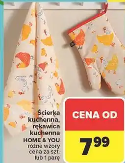 Carrefour Ścierka kuchenna, rękawica kuchenna HOME & YOU oferta
