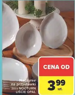 Carrefour Naczynie na przystawki linia NOCTURN LIŚCIE OPAL oferta