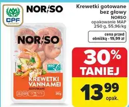 Carrefour Krewetki gotowane bez głowy NORSO oferta