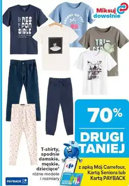 Carrefour T-shirty, spodnie damskie, męskie, dziecięce oferta