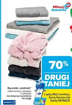 Carrefour Ręczniki, szlafroki oferta