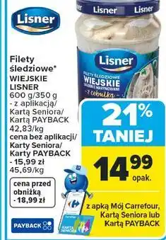 Carrefour Filety śledziowe Wiejskie Lisner oferta